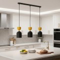 Lampa wisząca GAUDI 3 BLACK ORANGE – nowoczesna geometria, pomarańczowy