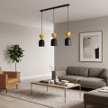 Lampa wisząca GAUDI 3 BLACK ORANGE – nowoczesna geometria, pomarańczowy