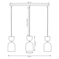 Lampa wisząca GAUDI 3 BLACK ORANGE – nowoczesna geometria, pomarańczowy