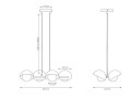 Lampa wisząca BOOM 4 MOKKA – geometryczna forma i cztery punkty świetlne