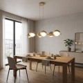 Lampa wisząca BOOM 6 MOKKA – sześć szklanych kloszy w nowoczesnej formie