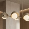 Lampa wisząca BOOM 6 MOKKA – sześć szklanych kloszy w nowoczesnej formie