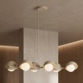 Lampa wisząca BOOM 6 MOKKA – sześć szklanych kloszy w nowoczesnej formie