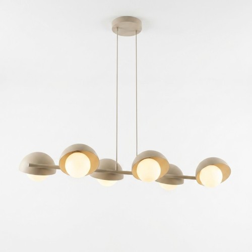 Lampa wisząca BOOM 6 MOKKA – sześć szklanych kloszy w nowoczesnej formie