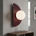 Kinkiet FLORA K1 BURGUNDY OPAL – dekoracyjna lampa ścienna