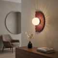 Kinkiet FLORA K1 BURGUNDY OPAL – dekoracyjna lampa ścienna