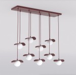 Lampa wisząca FLORA 9 BURGUNDY– kompozycja inspirowana naturą