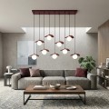 Lampa wisząca FLORA 9 BURGUNDY– kompozycja inspirowana naturą