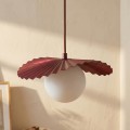 Lampa wisząca FLORA 3 BURGUNDY– dekoracyjna kompozycja trzech kloszy