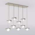Lampa wisząca FLORA 9 MOKKA – dekoracyjna kompozycja szklanych kloszy