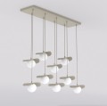 Lampa wisząca FLORA 9 MOKKA – dekoracyjna kompozycja szklanych kloszy