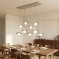 Lampa wisząca FLORA 9 MOKKA – dekoracyjna kompozycja szklanych kloszy