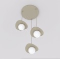Lampa wisząca FLORA 3 MOKKA – szklane klosze i ciepły odcień beżu
