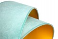Lampa wisząca #845 welurowa miętowa ze złotym wnętrzem 1×E27