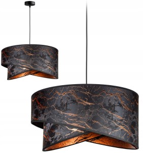 Lampa wisząca abażurowa 1×E27 czarna lub biała – polska produkcja