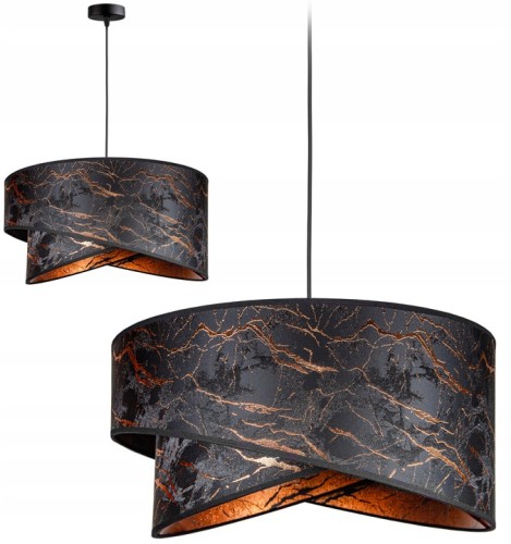 Lampa wisząca abażurowa 1×E27 czarna lub biała – polska produkcja