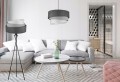 Lampa podłogowa stojąca z welurowym abażurem szara 165 cm E27