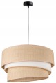 Lampa wisząca abażurowa ABAŻUR boho beżowo-biała 1×E27