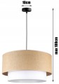 Lampa wisząca abażurowa boho beżowa 1×E27 – ABAŻUR