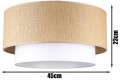 Lampa wisząca abażurowa boho beżowa 1×E27 – ABAŻUR