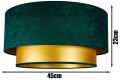 Lampa wisząca abażurowa 1×E27 ABAŻUR – polska produkcja