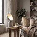 Lampa stołowa BOTO LN1 WHITE – biała forma ze szklanym kloszem