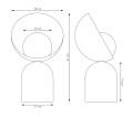 Lampa stołowa BOTO LN1 WHITE – biała forma ze szklanym kloszem