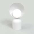 Lampa stołowa BOTO LN1 WHITE – biała forma ze szklanym kloszem
