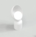 Lampa stołowa BOTO LN1 WHITE – biała forma ze szklanym kloszem