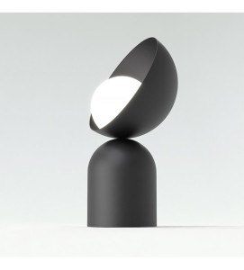 Lampa stołowa BOTO LN1 BLACK – czarna konstrukcja i szklany klosz