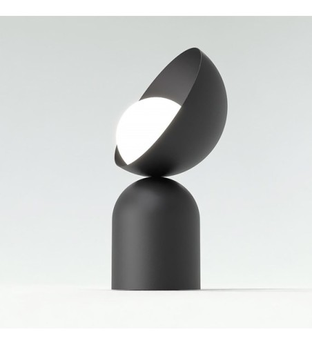 Lampa stołowa BOTO LN1 BLACK – czarna konstrukcja i szklany klosz