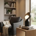 Lampa stołowa BOTO LN1 BLACK – czarna konstrukcja i szklany klosz