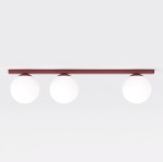 Plafon sufitowy FIT 3 BURGUNDY OPAL – bordo i opalowe szkło