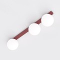Plafon sufitowy FIT 3 BURGUNDY OPAL – bordo i opalowe szkło