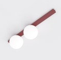 Plafon sufitowy FIT 2 BURGUNDY OPAL – bordo i opalowe szkło