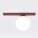 Plafon sufitowy FIT 1 BURGUNDY OPAL – bordowy akcent i opalowe szkło