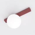 Plafon sufitowy FIT 1 BURGUNDY OPAL – bordowy akcent i opalowe szkło