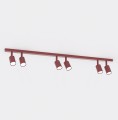 Lampa sufitowa FLASH 6 BURGUNDY – minimalistyczna forma w kolorze bordo