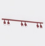 Lampa sufitowa FLASH 6 BURGUNDY – minimalistyczna forma w kolorze bordo