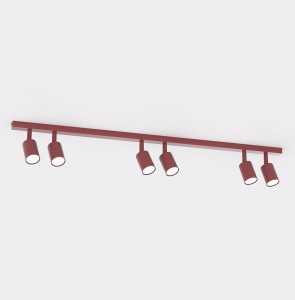 Lampa sufitowa FLASH 6 BURGUNDY – minimalistyczna forma w kolorze bordo
