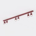 Lampa sufitowa FLASH 6 BURGUNDY – minimalistyczna forma w kolorze bordo