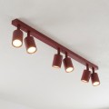 Lampa sufitowa FLASH 6 BURGUNDY – minimalistyczna forma w kolorze bordo