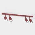 Lampa sufitowa FLASH 4 BURGUNDY – prosta forma w kolorze bordo