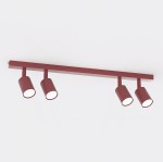 Lampa sufitowa FLASH 4 BURGUNDY – prosta forma w kolorze bordo