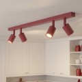 Lampa sufitowa FLASH 4 BURGUNDY – prosta forma w kolorze bordo
