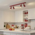 Lampa sufitowa FLASH 4 BURGUNDY – prosta forma w kolorze bordo