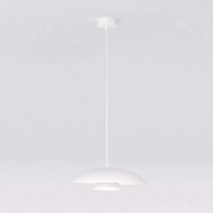 Lampa wisząca BABEL 1 WHITE – biały klosz o kaskadowej formie