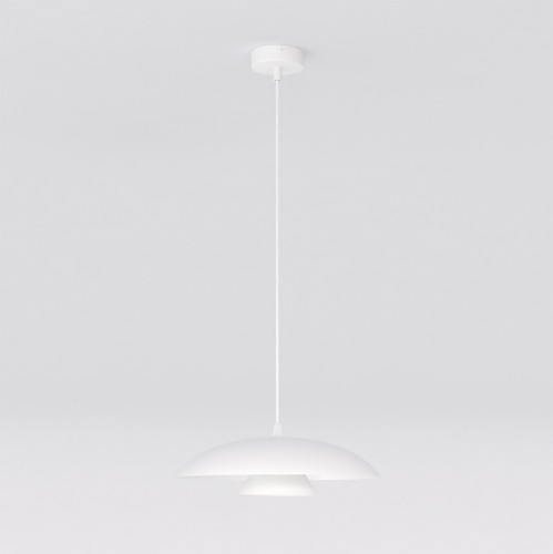 Lampa wisząca BABEL 1 WHITE – biały klosz o kaskadowej formie