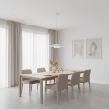 Lampa wisząca BABEL 1 WHITE – biały klosz o kaskadowej formie