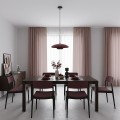 Lampa wisząca BABEL 1 BURGUNDY BL – kaskadowy klosz w kolorze burgundowym